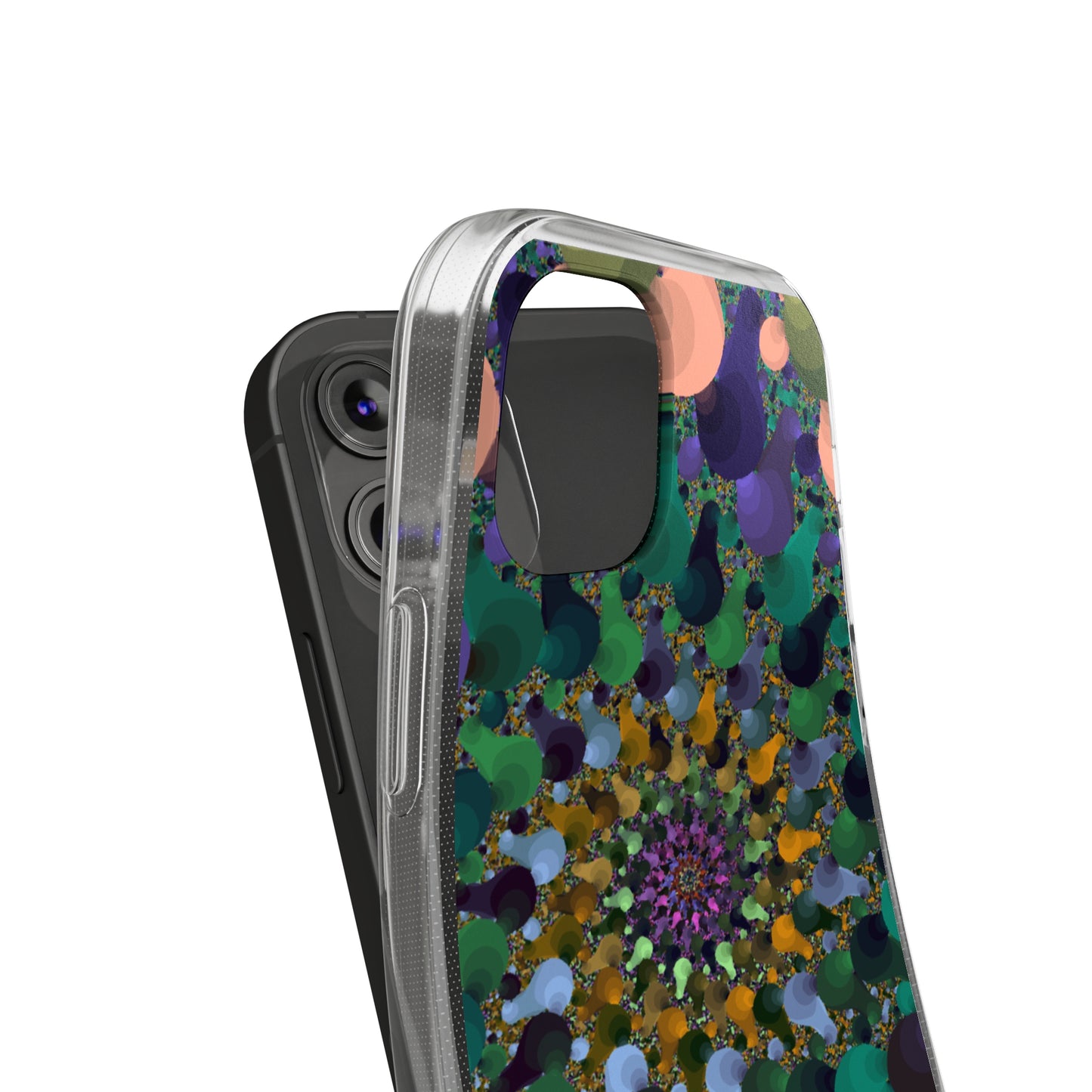 Kaleidoscope Spiral Abstract Soft Phone Case Trendy Artistic Cover for iPhone and Samsung