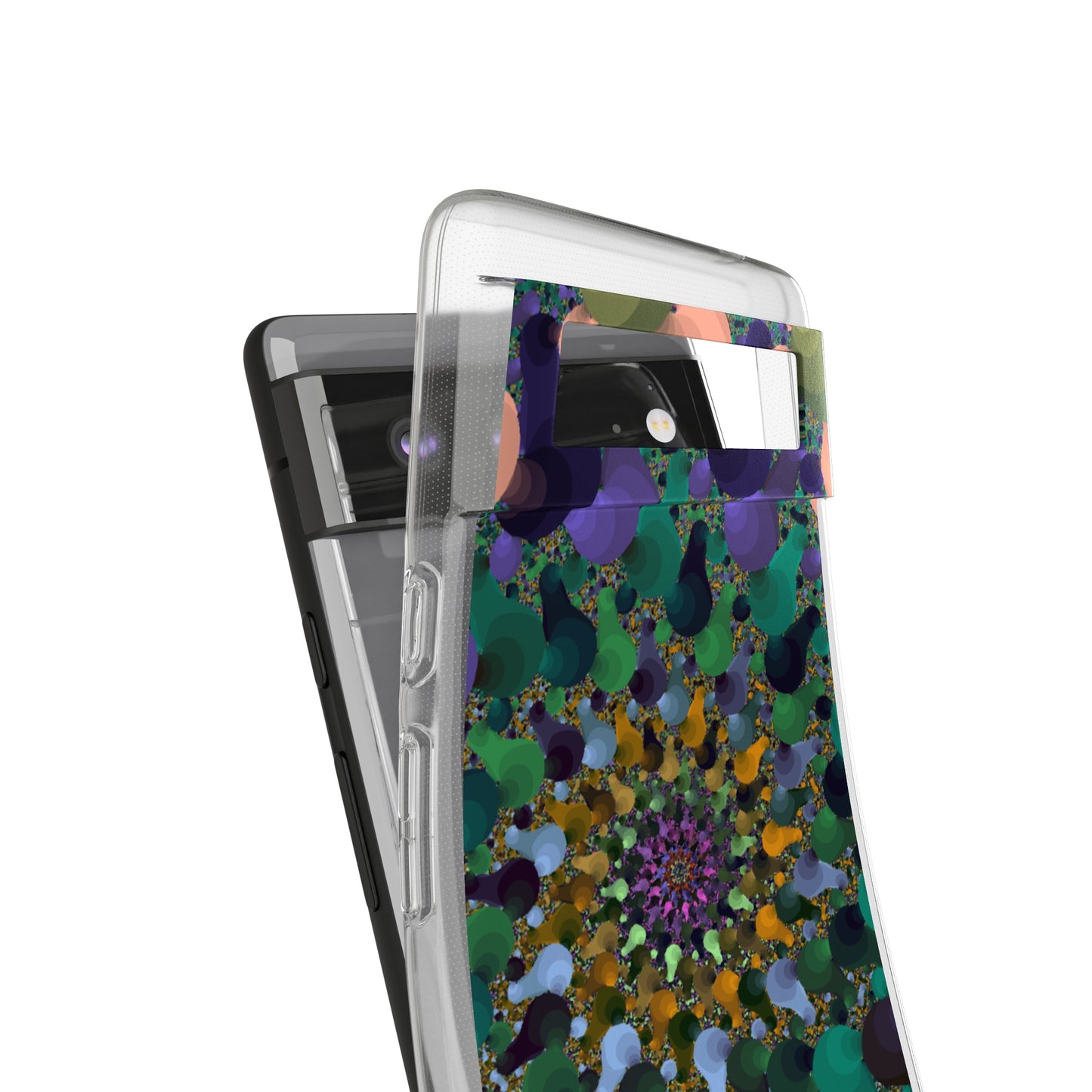 Kaleidoscope Spiral Abstract Soft Phone Case Trendy Artistic Cover for iPhone and Samsung
