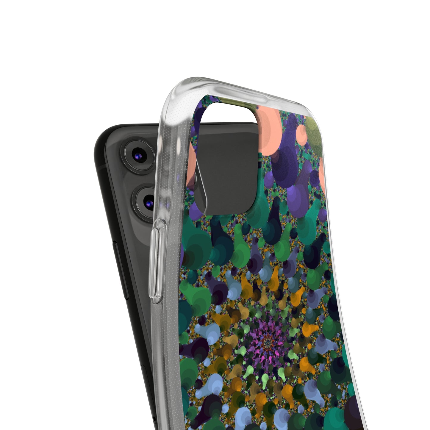 Kaleidoscope Spiral Abstract Soft Phone Case Trendy Artistic Cover for iPhone and Samsung