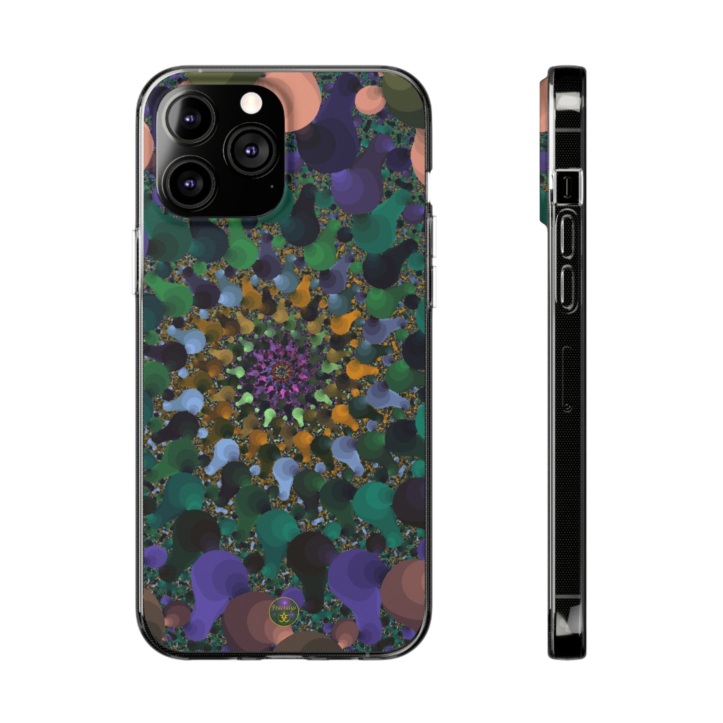 Kaleidoscope Spiral Abstract Soft Phone Case Trendy Artistic Cover for iPhone and Samsung