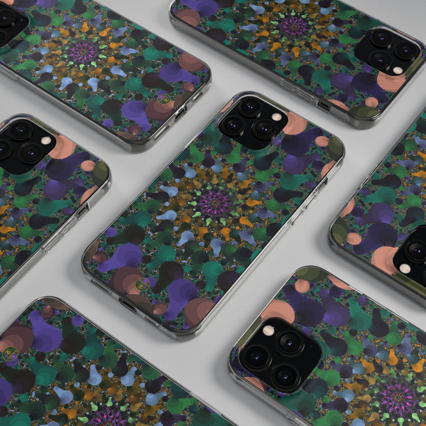 Kaleidoscope Spiral Abstract Soft Phone Case Trendy Artistic Cover for iPhone and Samsung