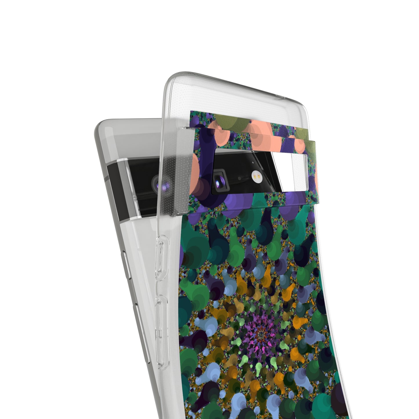 Kaleidoscope Spiral Abstract Soft Phone Case Trendy Artistic Cover for iPhone and Samsung