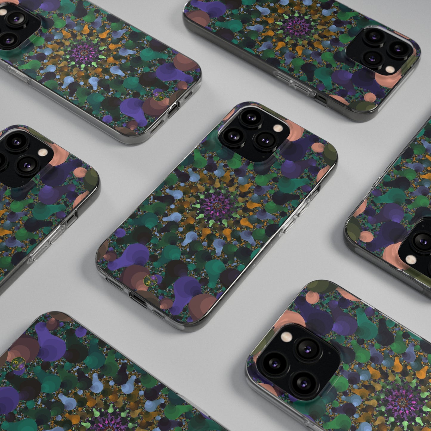 Kaleidoscope Spiral Abstract Soft Phone Case Trendy Artistic Cover for iPhone and Samsung