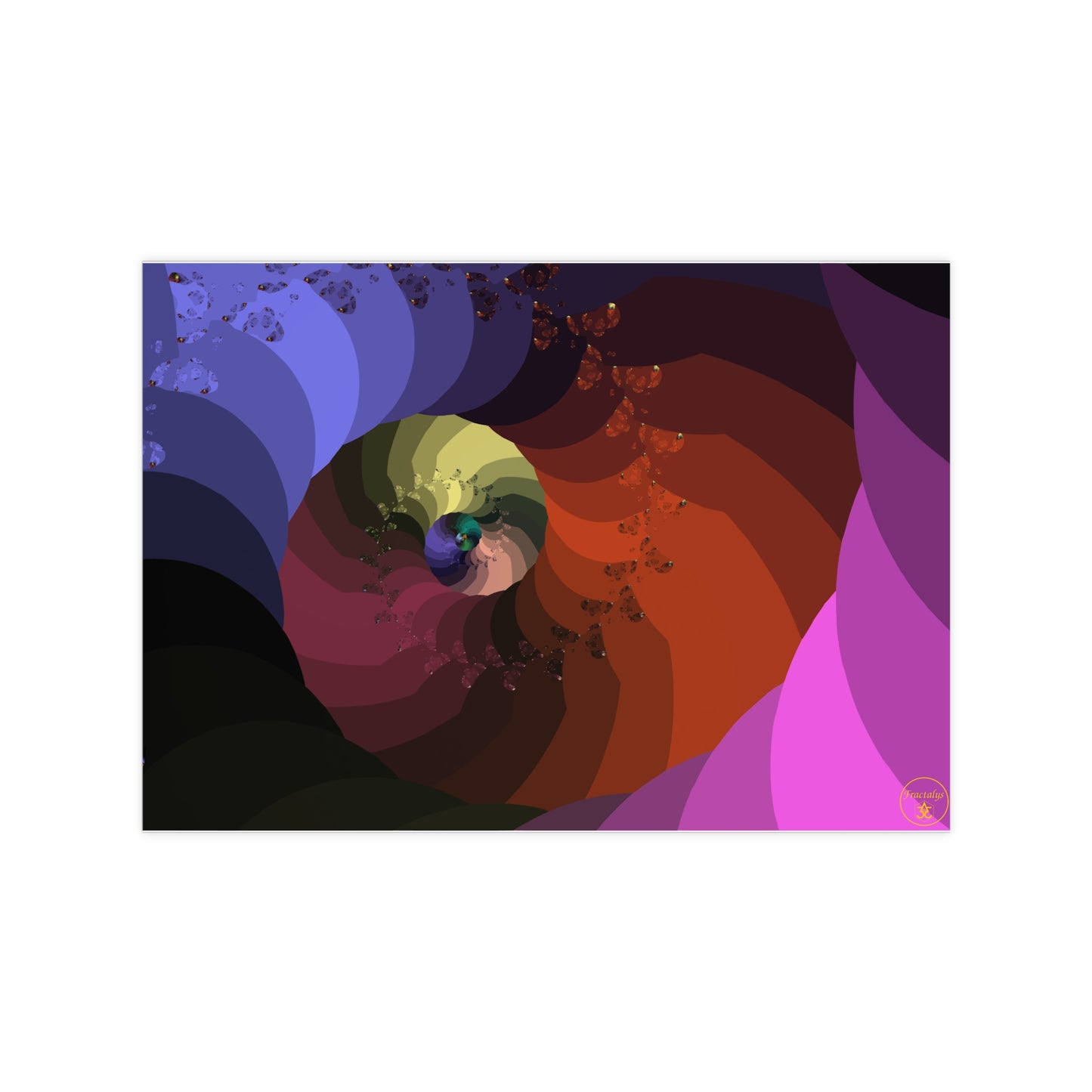 Psychedelic Abstract Wall Art | Trippy Spiral Print | Colorful Fractal Poster | Modern Aesthetic Home Decor