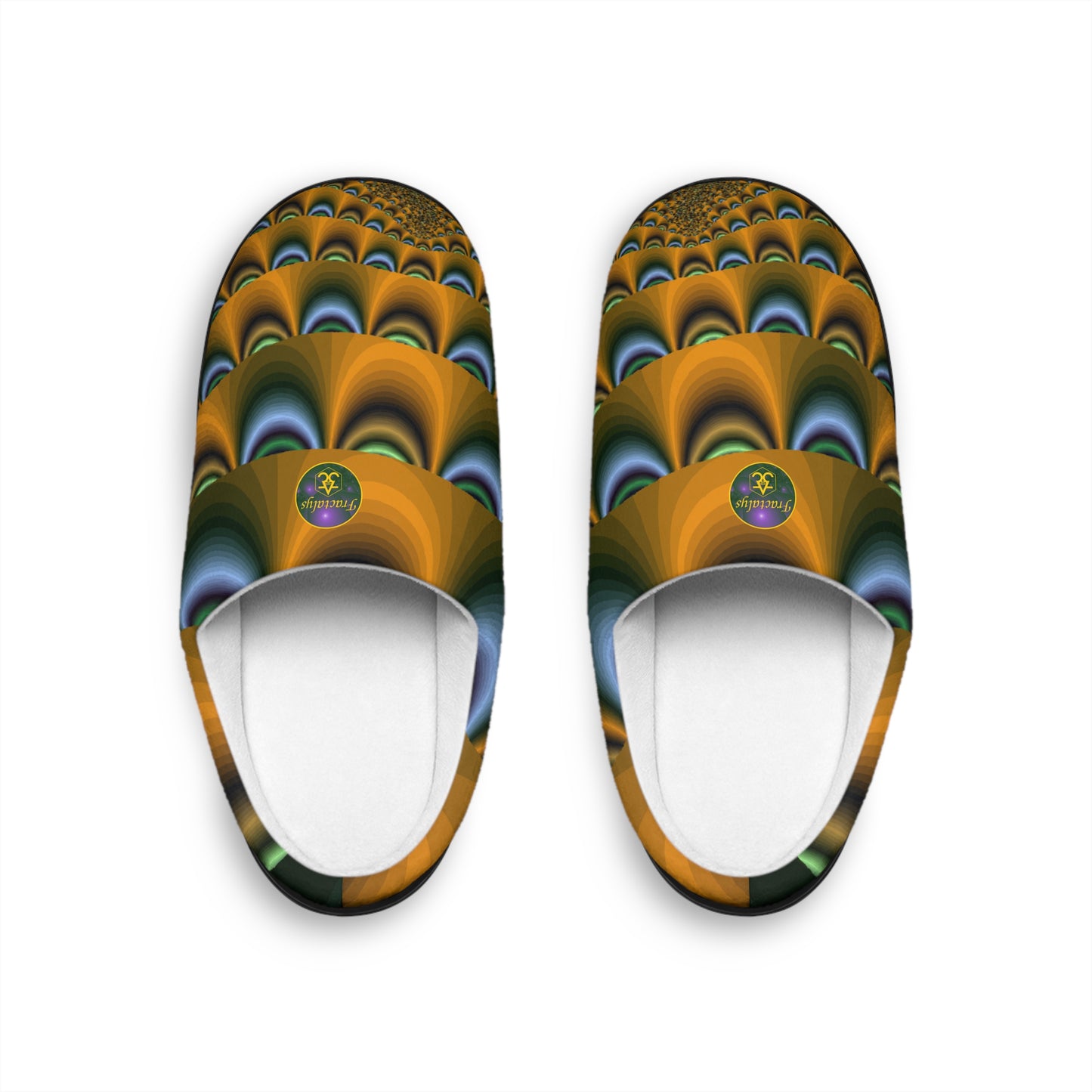 Mens Indoor Slippers | Cozy Slip On House Shoes | Abstract Pattern Lounge Footwear | Warm and Soft Home Slippers