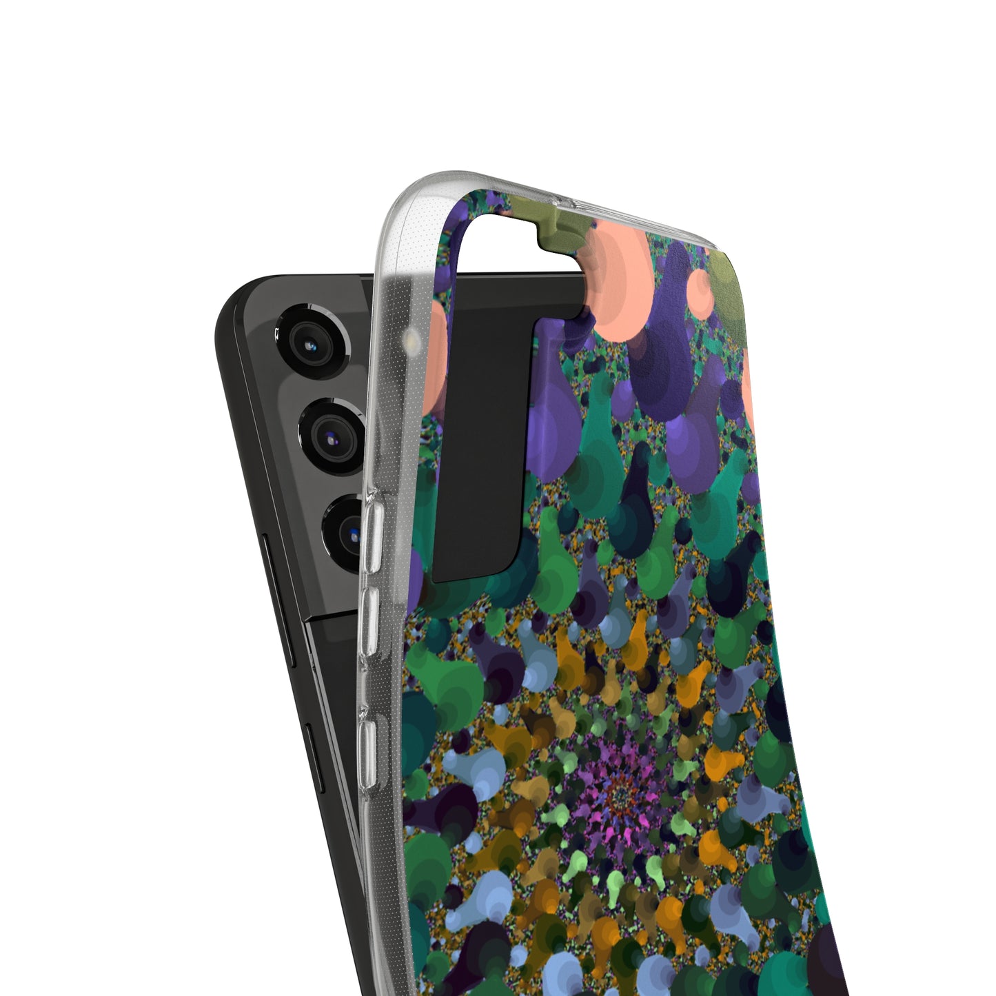 Kaleidoscope Spiral Abstract Soft Phone Case Trendy Artistic Cover for iPhone and Samsung