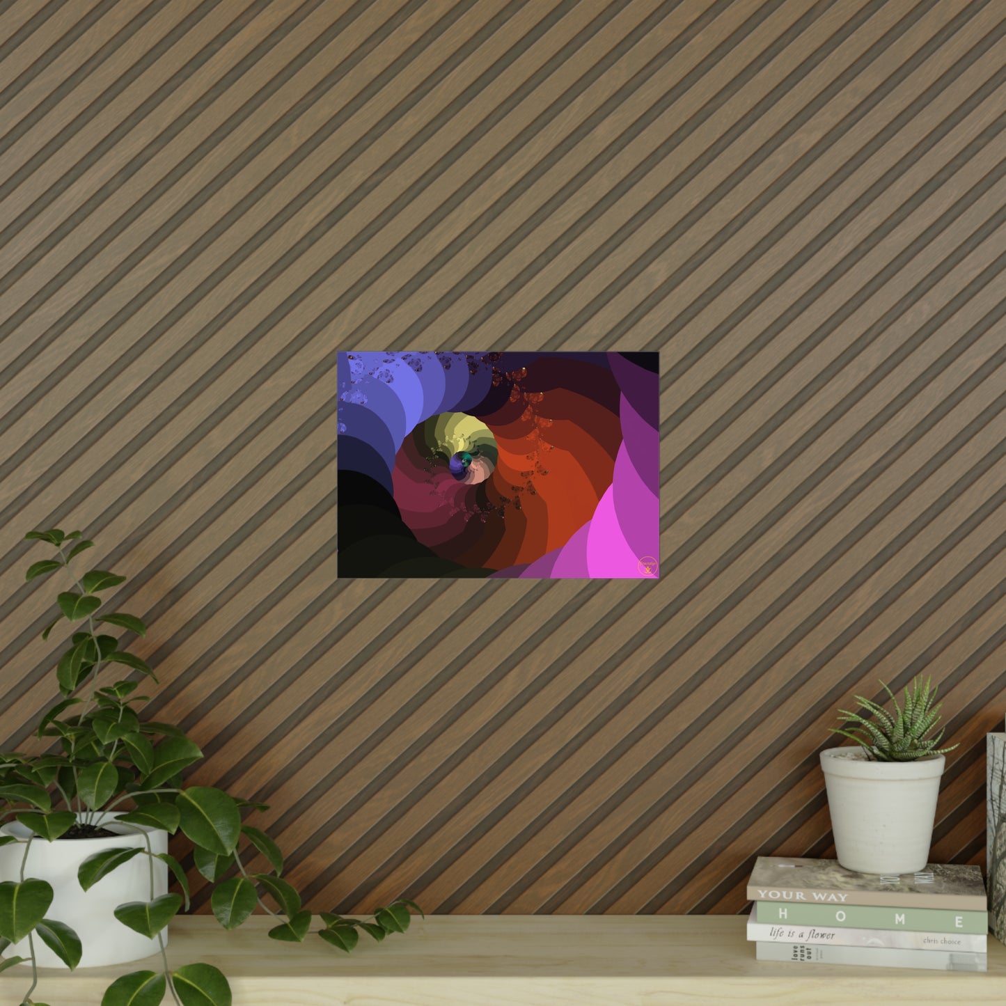 Psychedelic Abstract Wall Art | Trippy Spiral Print | Colorful Fractal Poster | Modern Aesthetic Home Decor