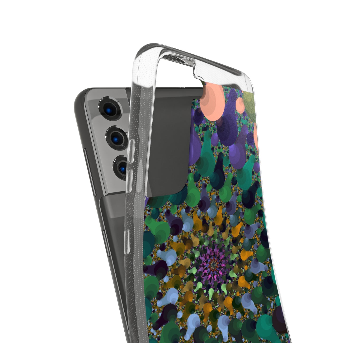 Kaleidoscope Spiral Abstract Soft Phone Case Trendy Artistic Cover for iPhone and Samsung