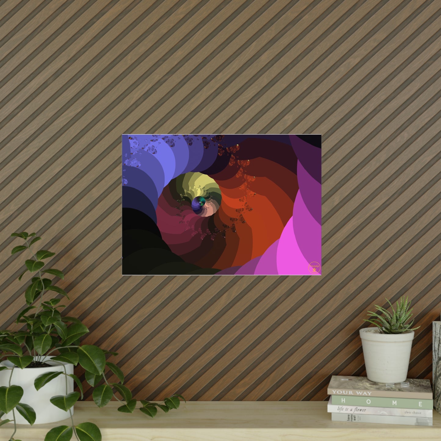 Psychedelic Abstract Wall Art | Trippy Spiral Print | Colorful Fractal Poster | Modern Aesthetic Home Decor