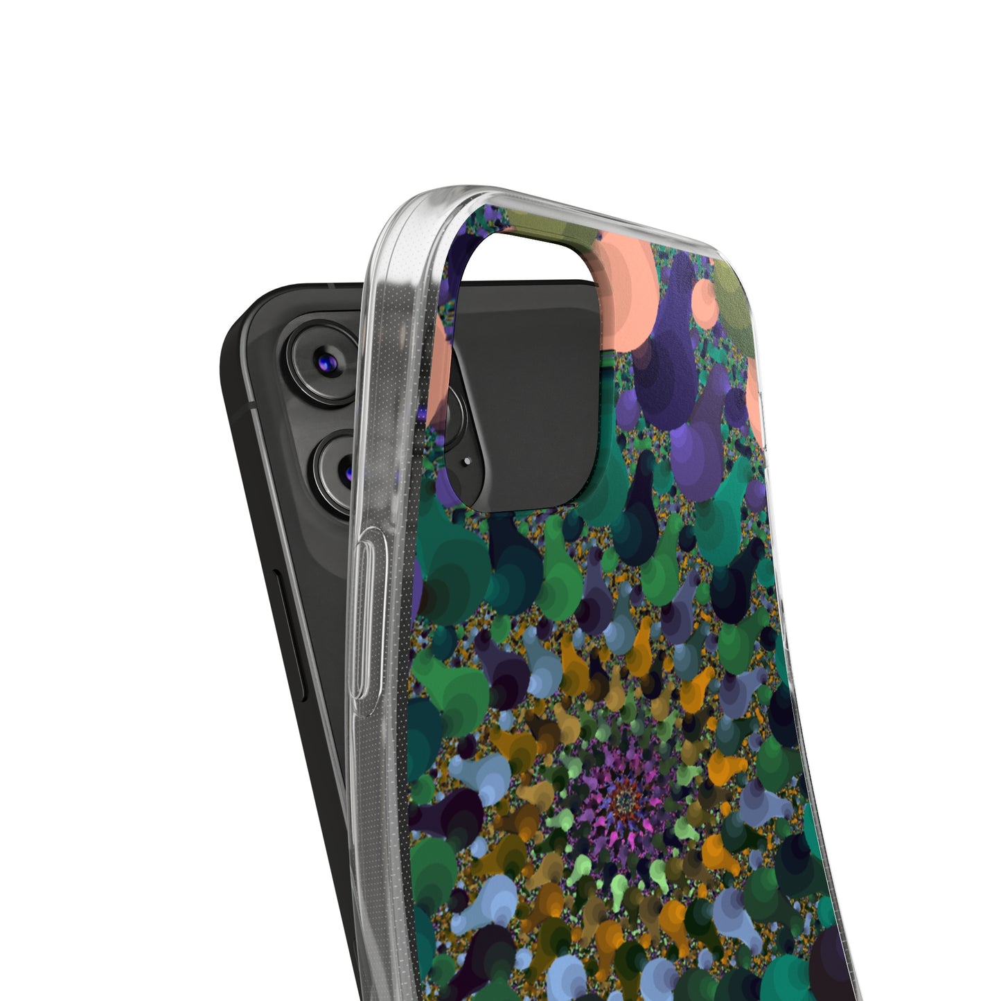 Kaleidoscope Spiral Abstract Soft Phone Case Trendy Artistic Cover for iPhone and Samsung
