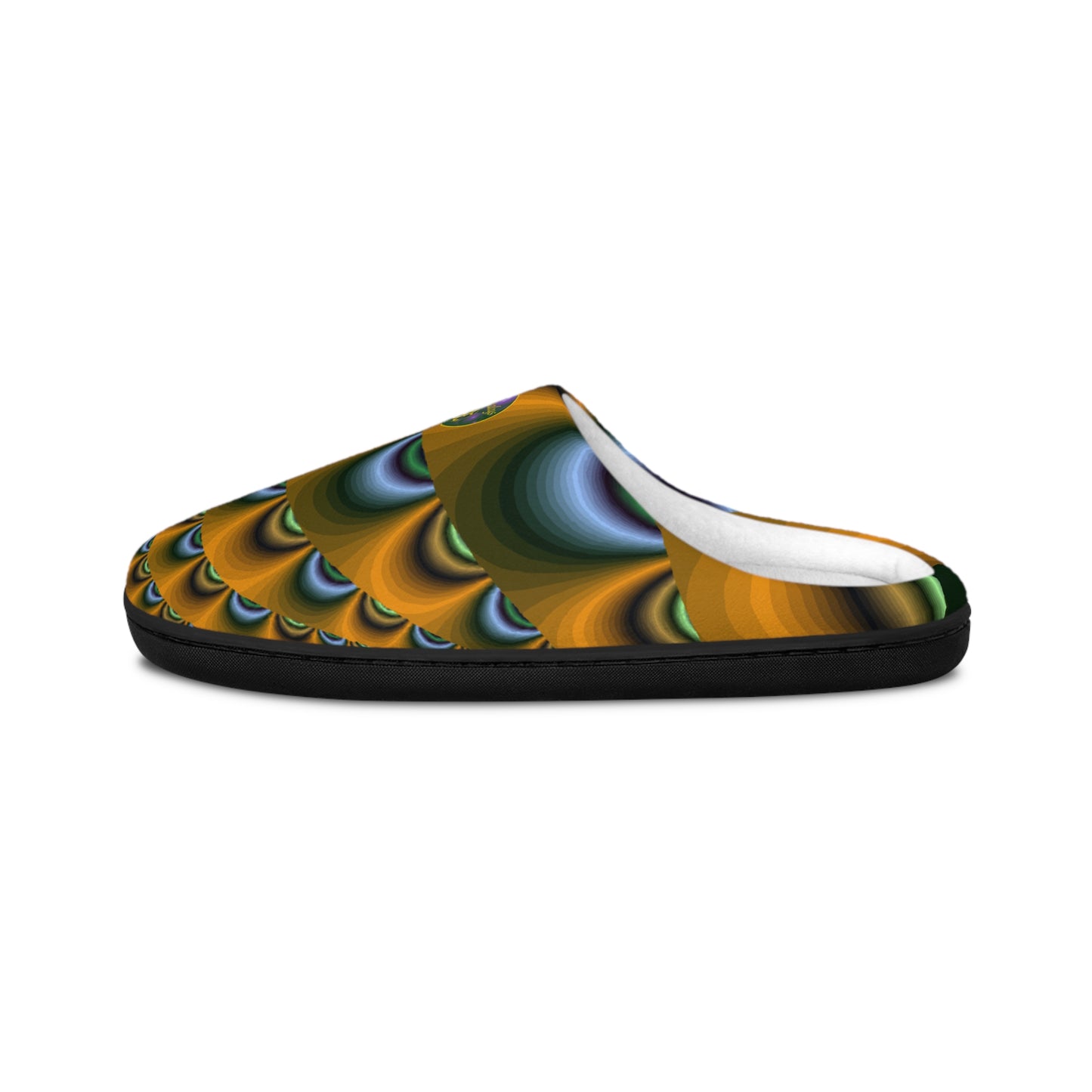 Mens Indoor Slippers | Cozy Slip On House Shoes | Abstract Pattern Lounge Footwear | Warm and Soft Home Slippers