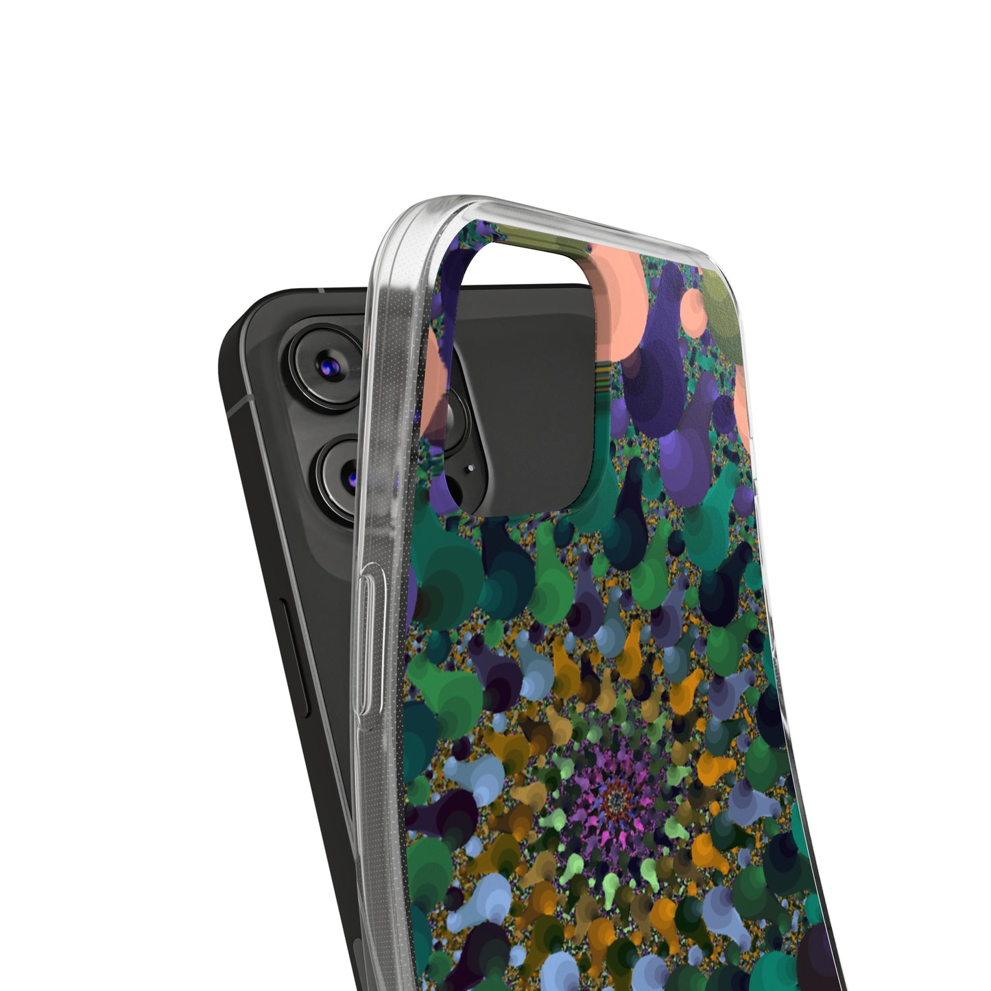 Kaleidoscope Spiral Abstract Soft Phone Case Trendy Artistic Cover for iPhone and Samsung