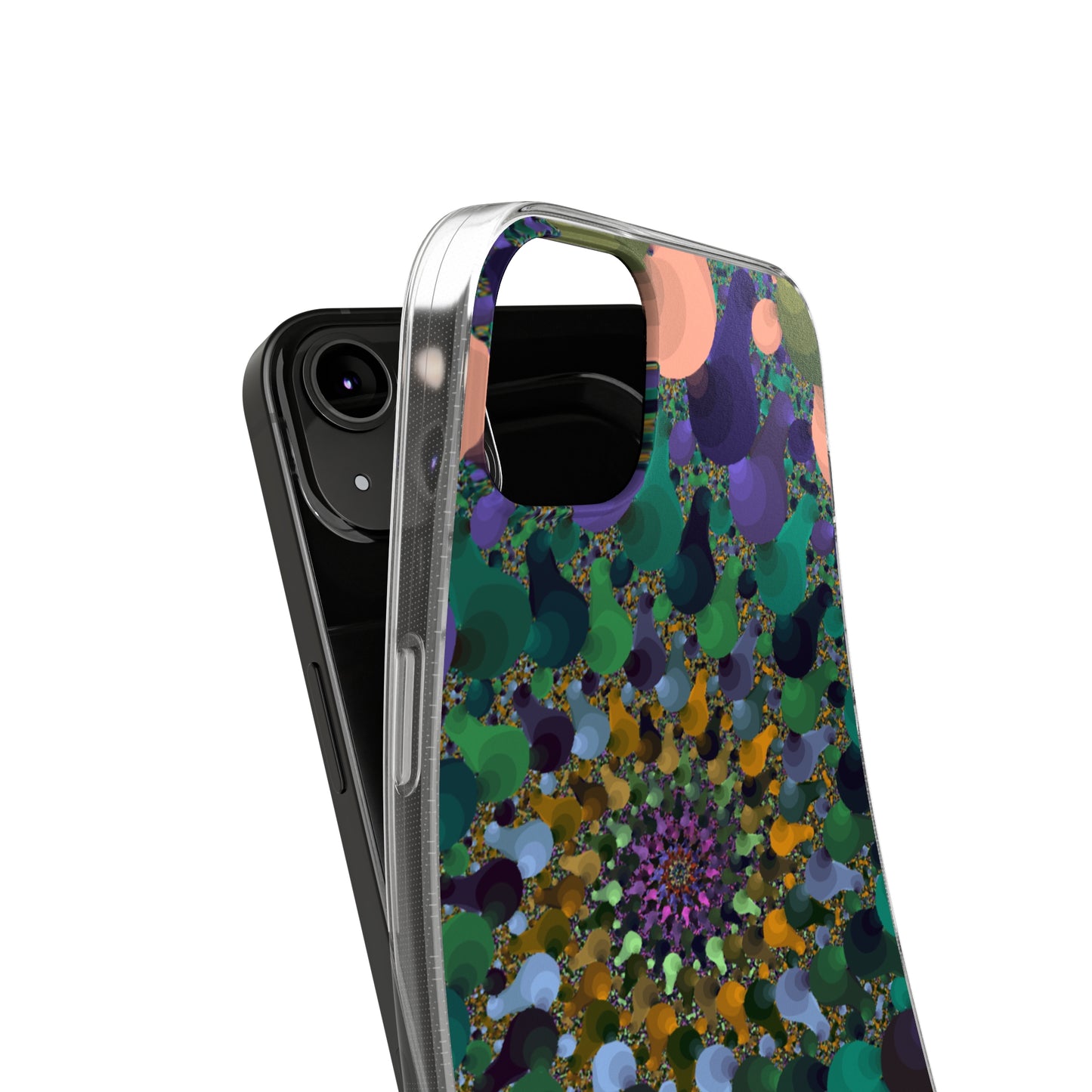Kaleidoscope Spiral Abstract Soft Phone Case Trendy Artistic Cover for iPhone and Samsung