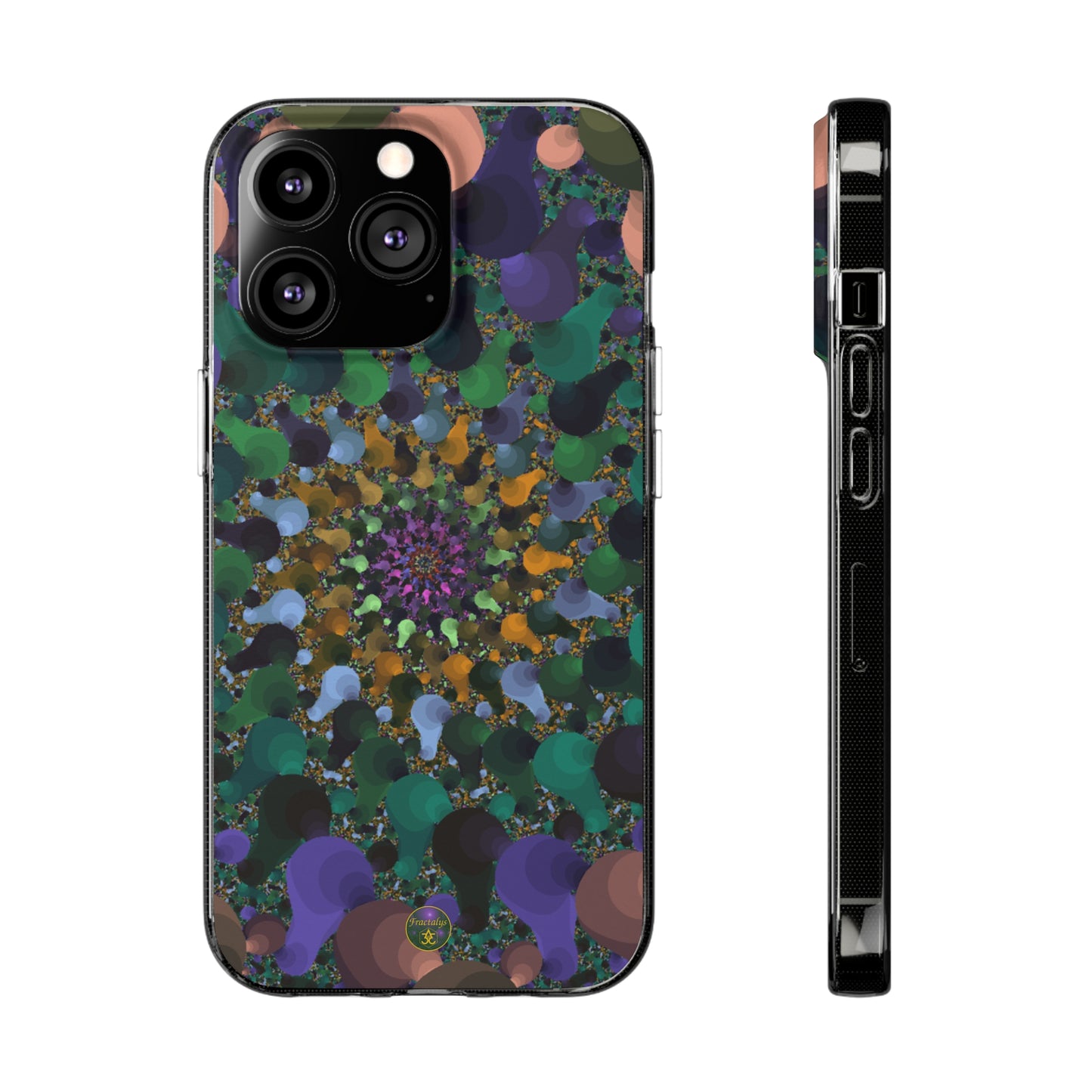 Kaleidoscope Spiral Abstract Soft Phone Case Trendy Artistic Cover for iPhone and Samsung