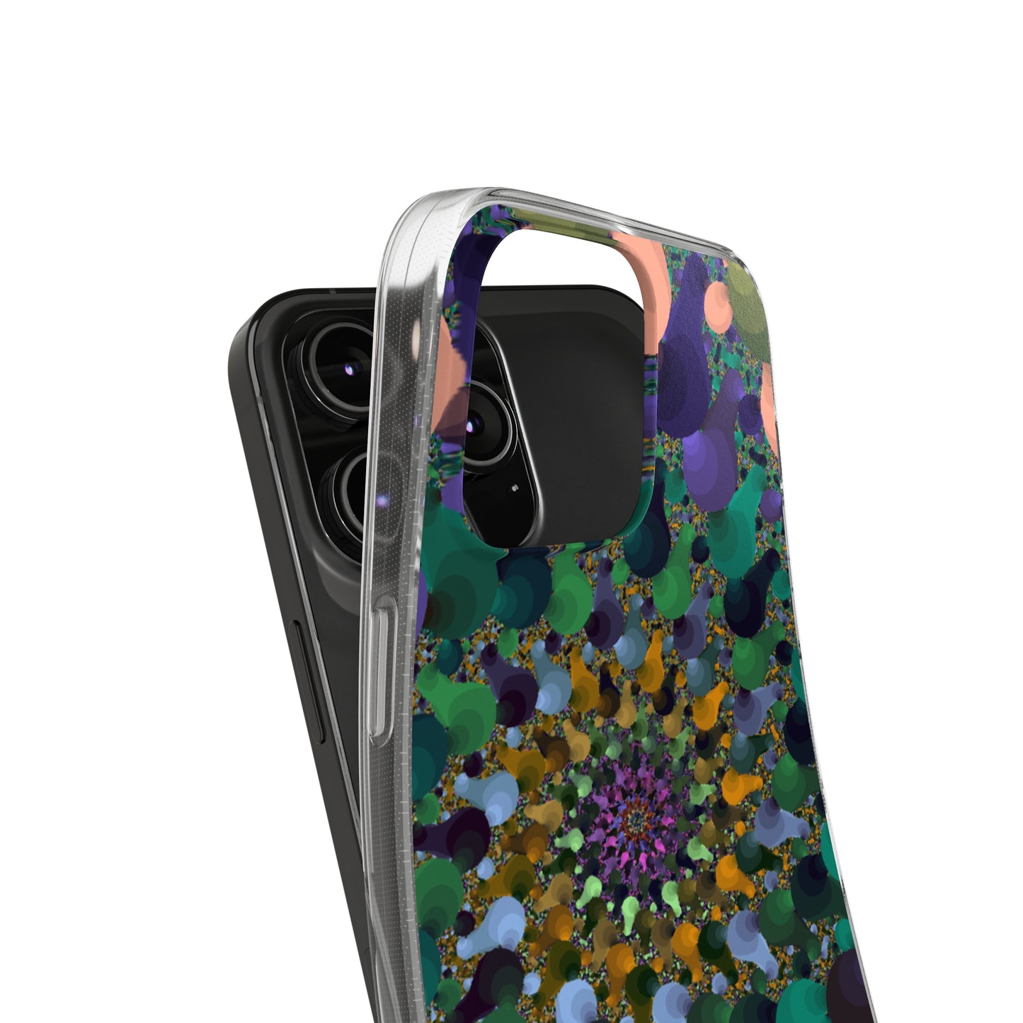 Kaleidoscope Spiral Abstract Soft Phone Case Trendy Artistic Cover for iPhone and Samsung