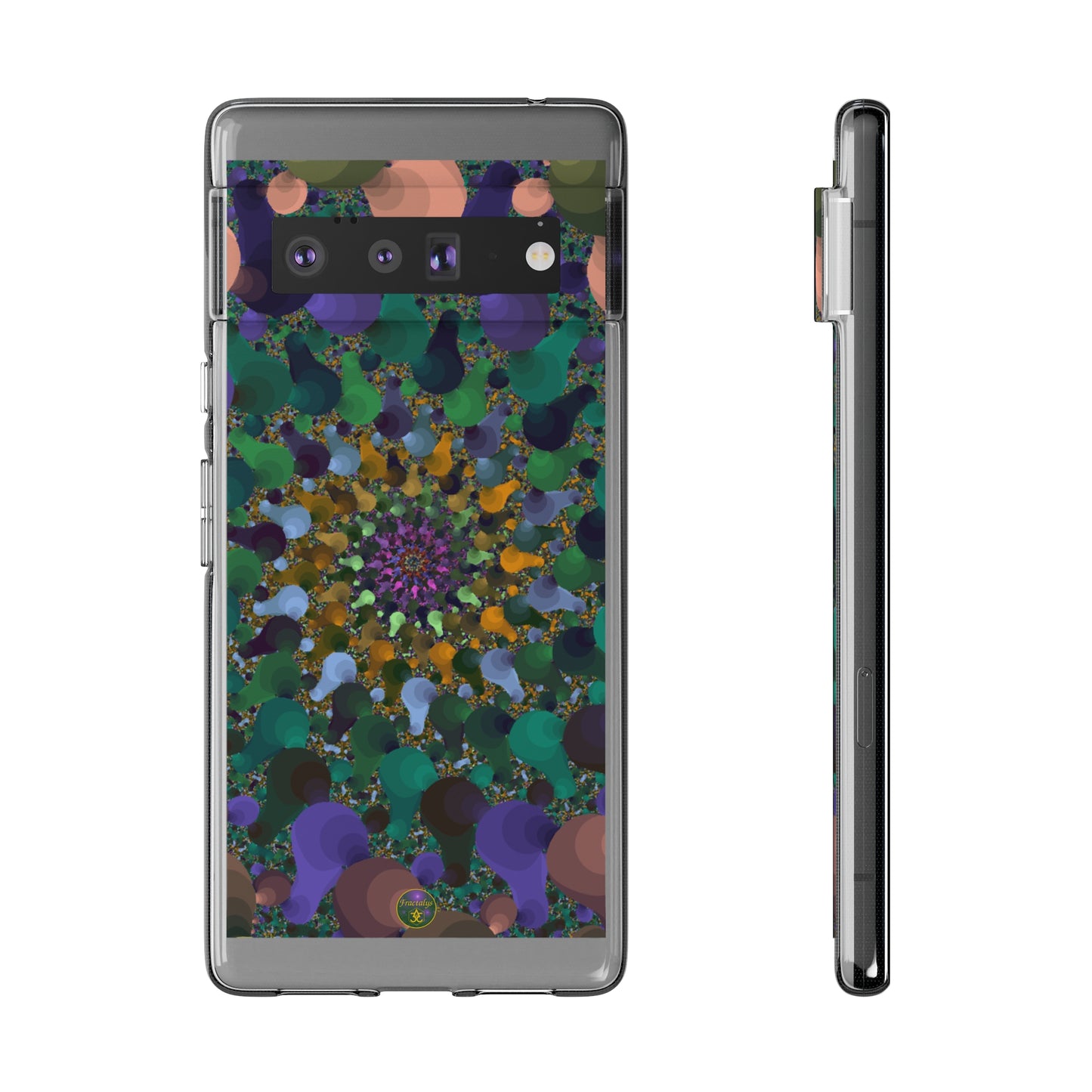 Kaleidoscope Spiral Abstract Soft Phone Case Trendy Artistic Cover for iPhone and Samsung