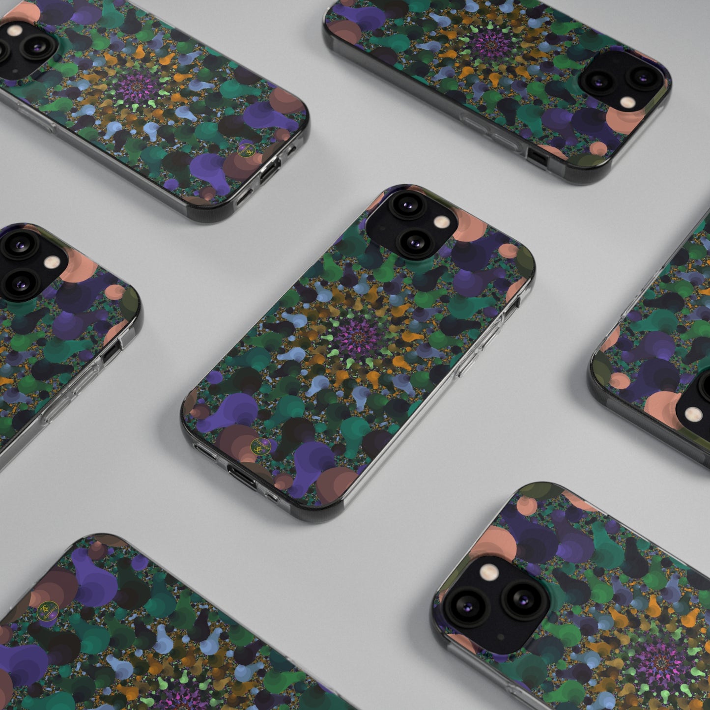 Kaleidoscope Spiral Abstract Soft Phone Case Trendy Artistic Cover for iPhone and Samsung
