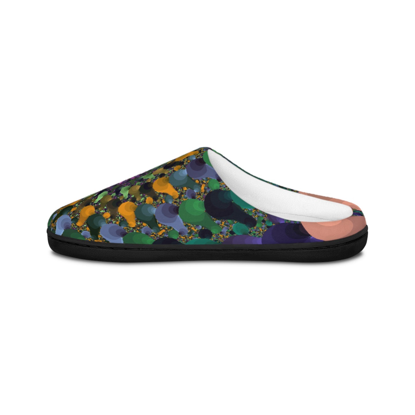 Mens Indoor Slippers | Psychedelic Kaleidoscope Slip On House Shoes | Cozy Abstract Lounge Footwear | Soft and Warm Home Slippers