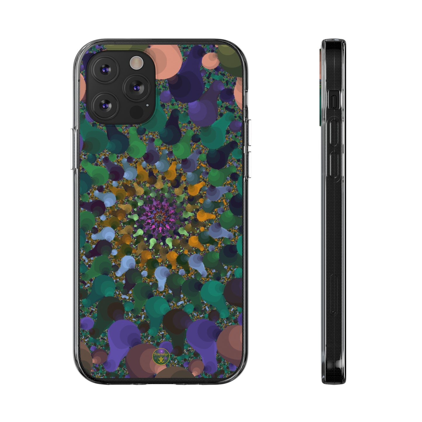 Kaleidoscope Spiral Abstract Soft Phone Case Trendy Artistic Cover for iPhone and Samsung