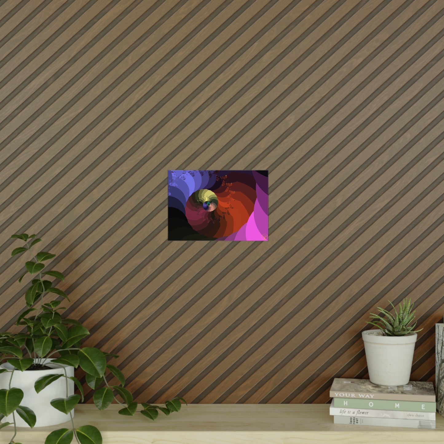 Psychedelic Abstract Wall Art | Trippy Spiral Print | Colorful Fractal Poster | Modern Aesthetic Home Decor