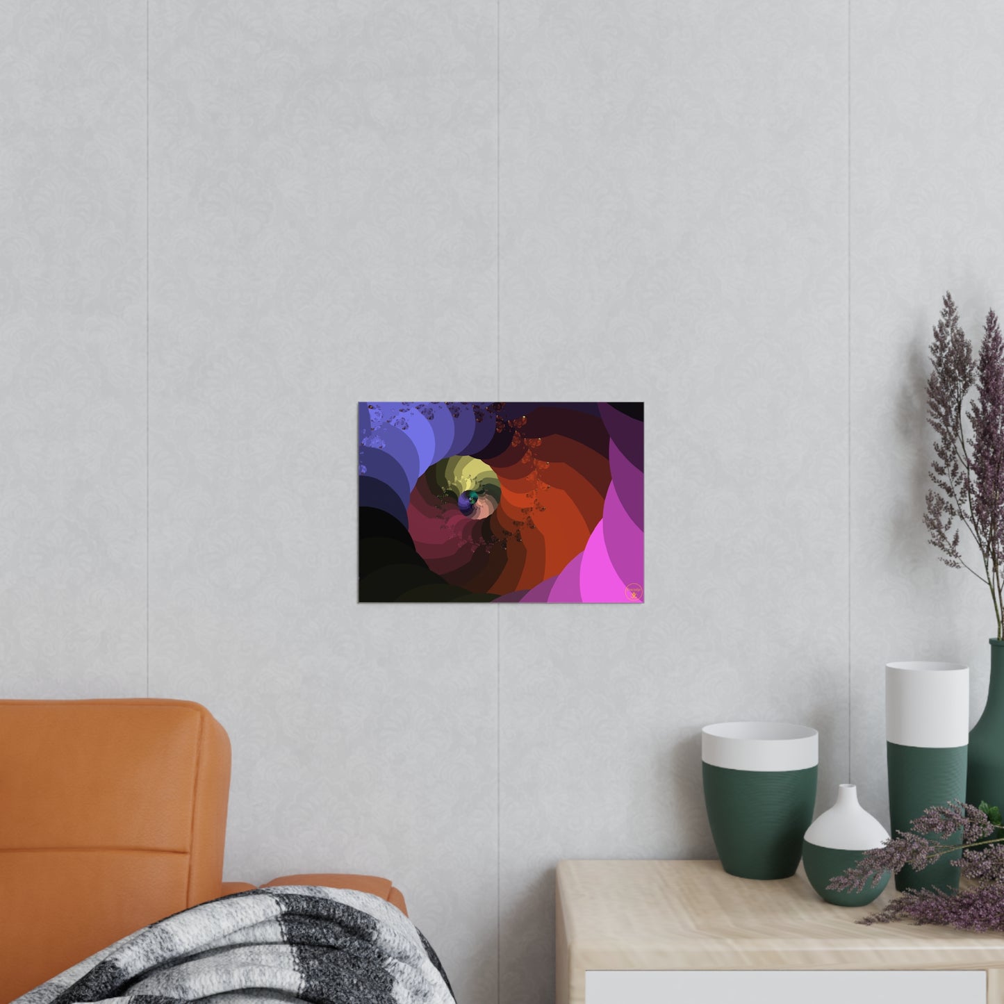 Psychedelic Abstract Wall Art | Trippy Spiral Print | Colorful Fractal Poster | Modern Aesthetic Home Decor