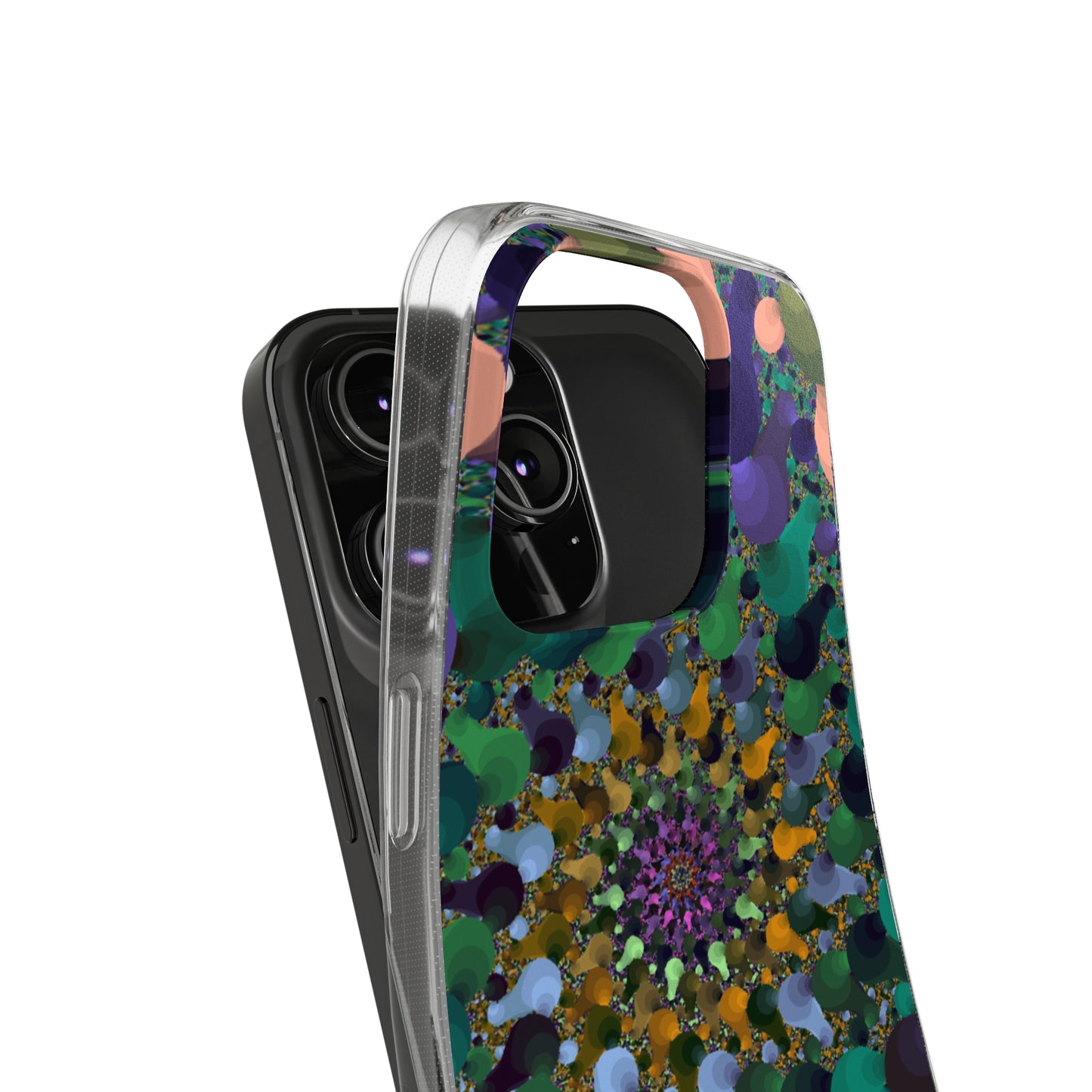 Kaleidoscope Spiral Abstract Soft Phone Case Trendy Artistic Cover for iPhone and Samsung