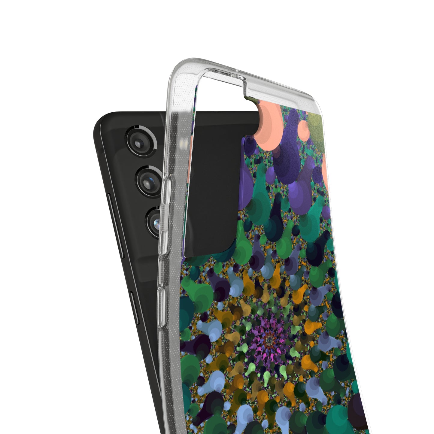 Kaleidoscope Spiral Abstract Soft Phone Case Trendy Artistic Cover for iPhone and Samsung