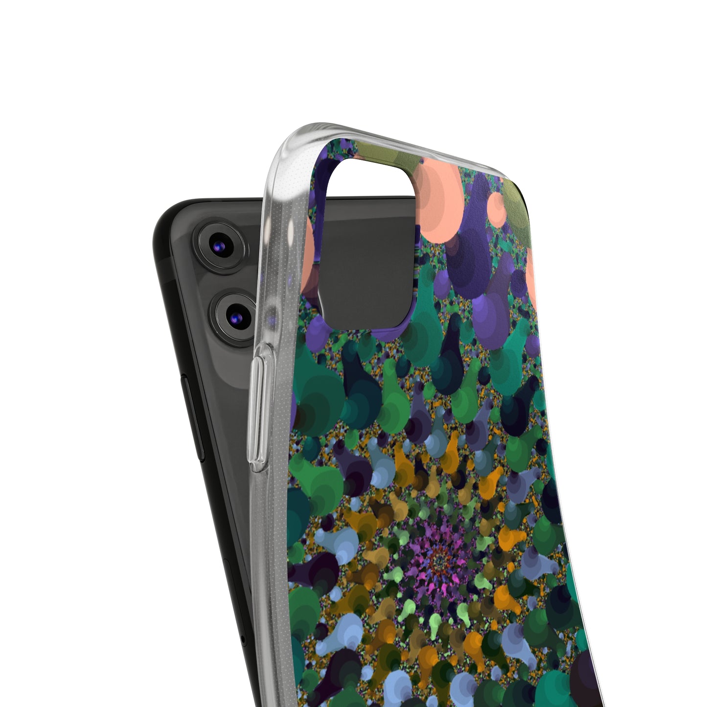 Kaleidoscope Spiral Abstract Soft Phone Case Trendy Artistic Cover for iPhone and Samsung