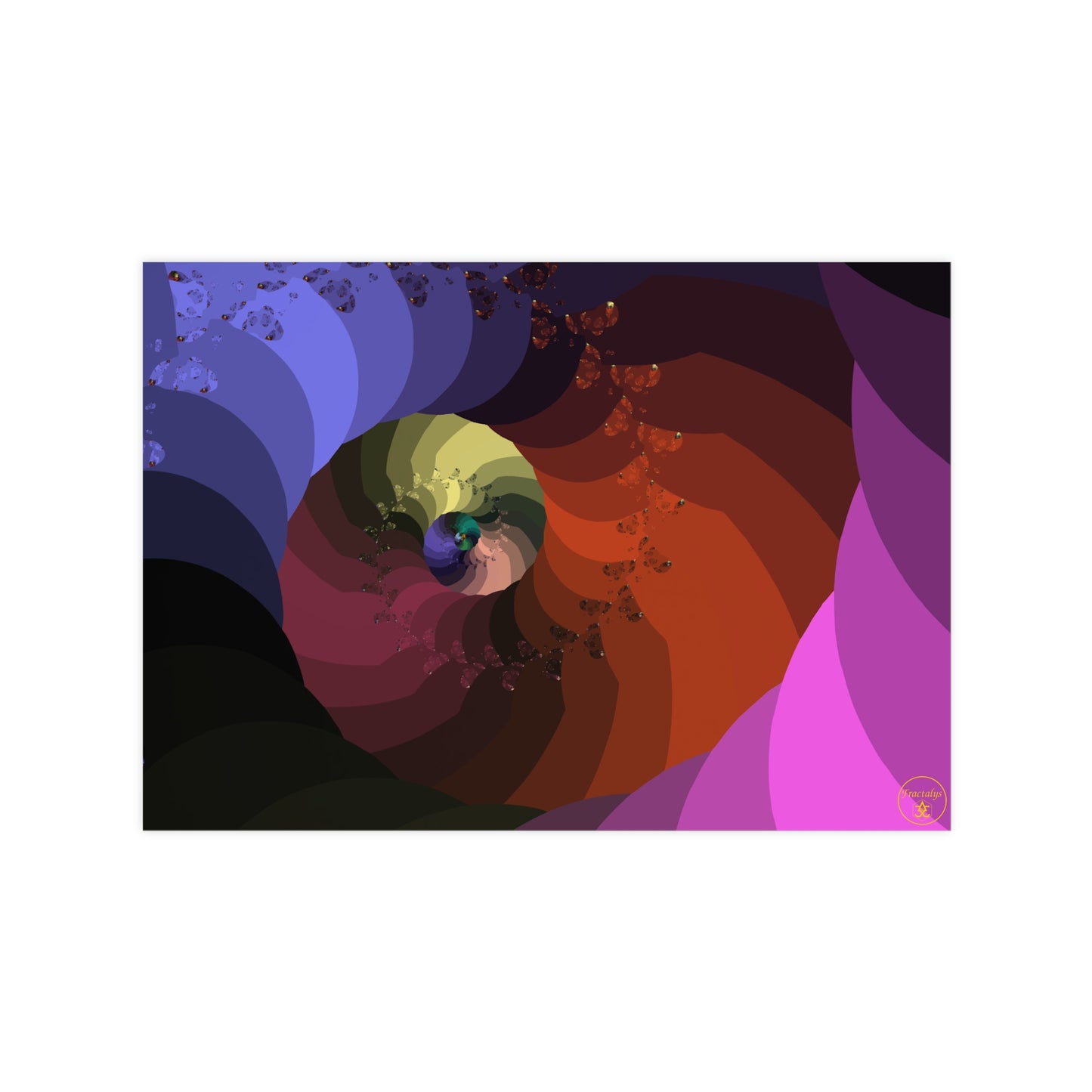 Psychedelic Abstract Wall Art | Trippy Spiral Print | Colorful Fractal Poster | Modern Aesthetic Home Decor