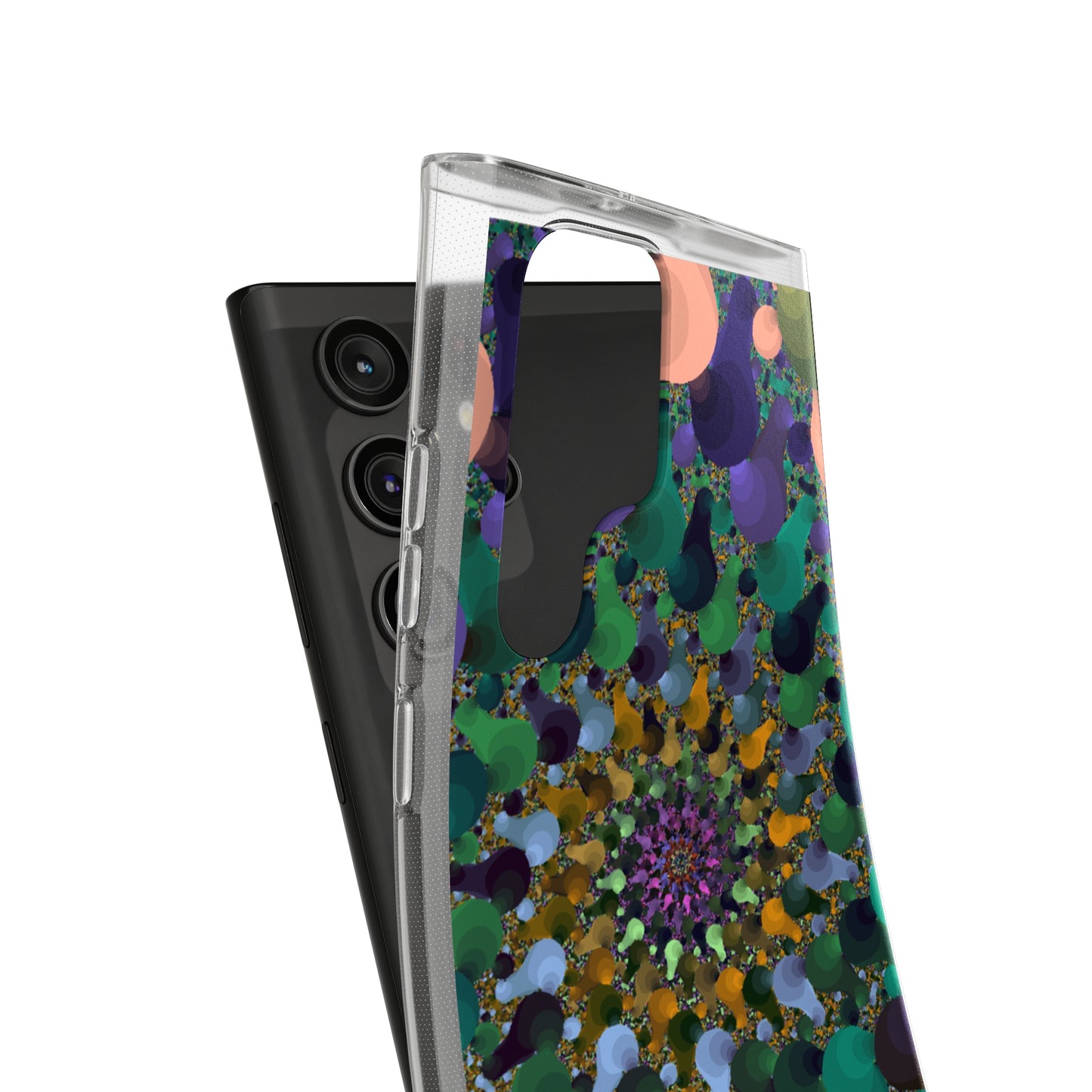 Kaleidoscope Spiral Abstract Soft Phone Case Trendy Artistic Cover for iPhone and Samsung