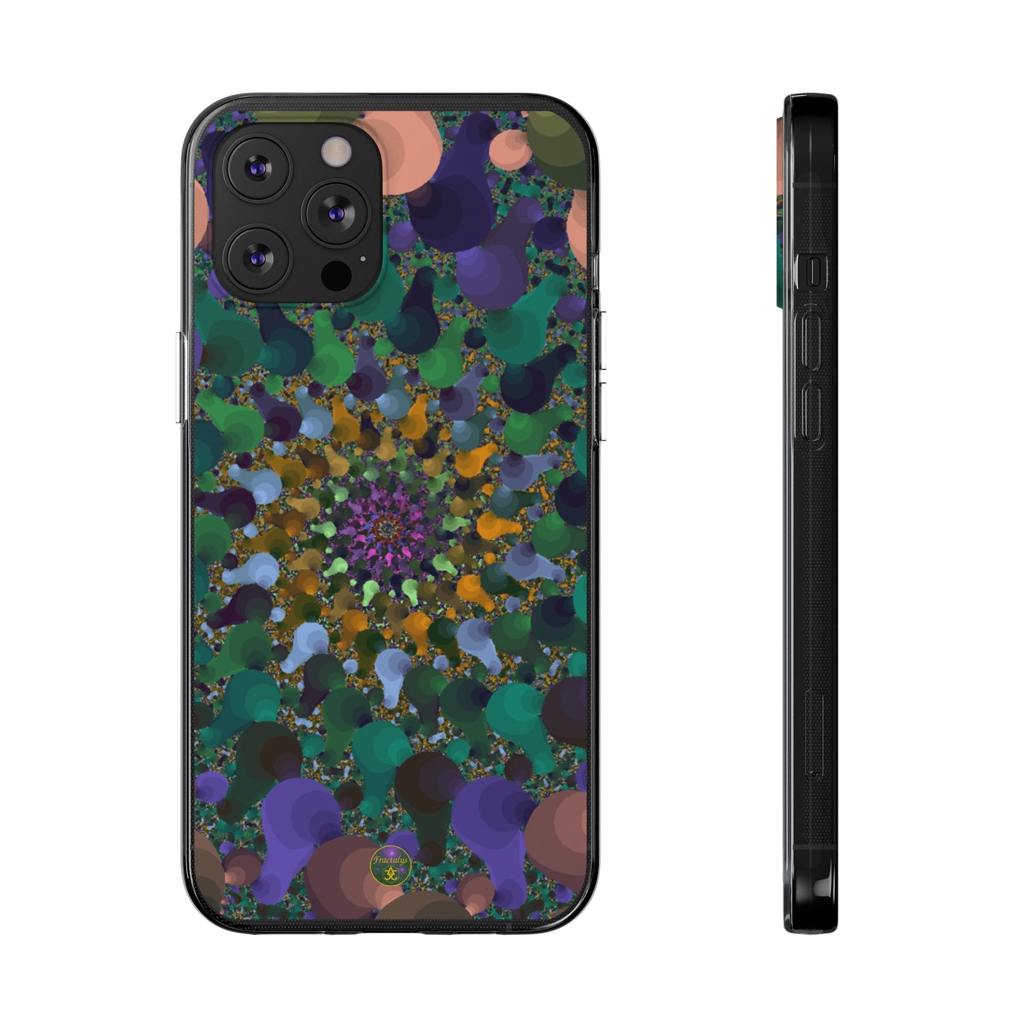 Kaleidoscope Spiral Abstract Soft Phone Case Trendy Artistic Cover for iPhone and Samsung