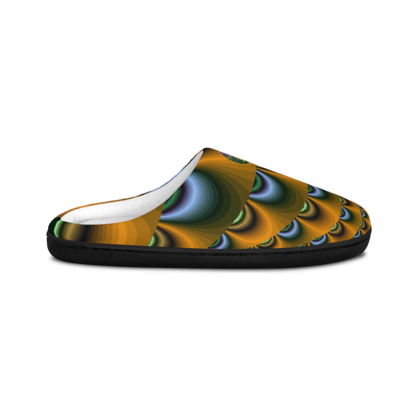 Mens Indoor Slippers | Cozy Slip On House Shoes | Abstract Pattern Lounge Footwear | Warm and Soft Home Slippers