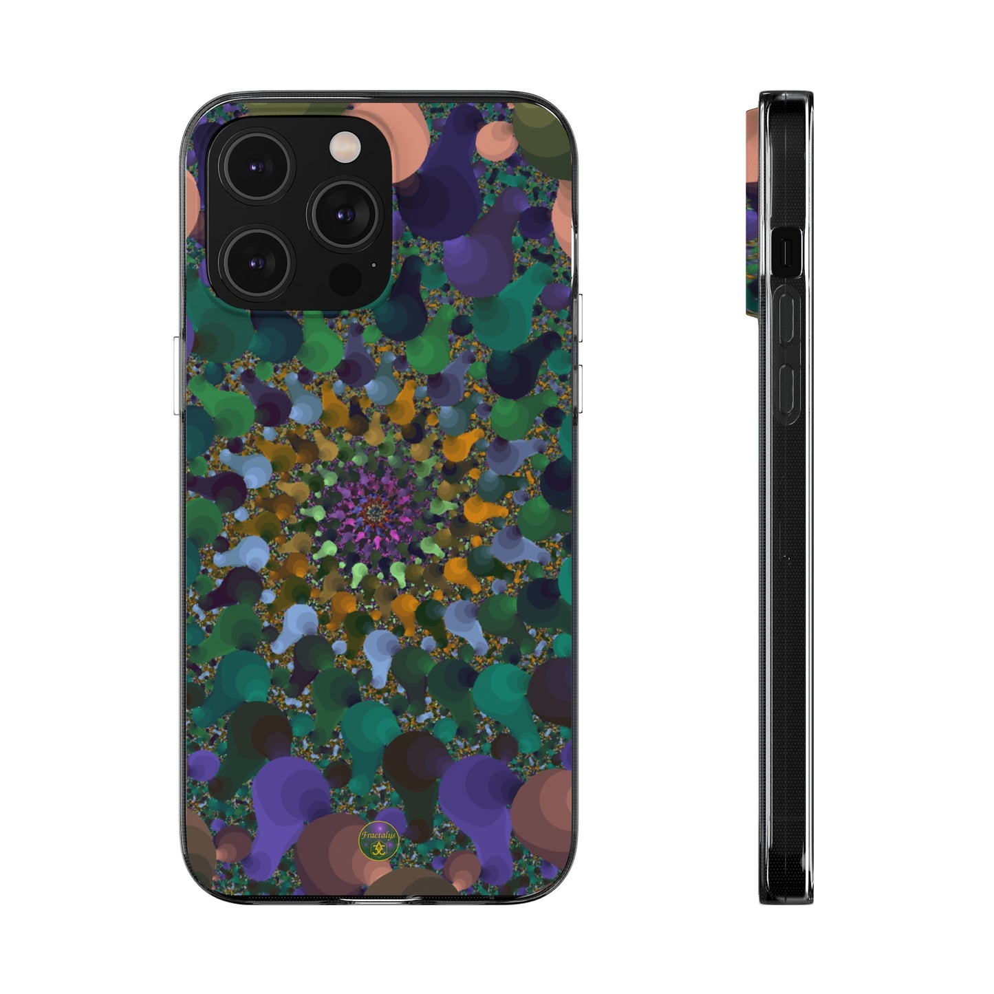 Kaleidoscope Spiral Abstract Soft Phone Case Trendy Artistic Cover for iPhone and Samsung