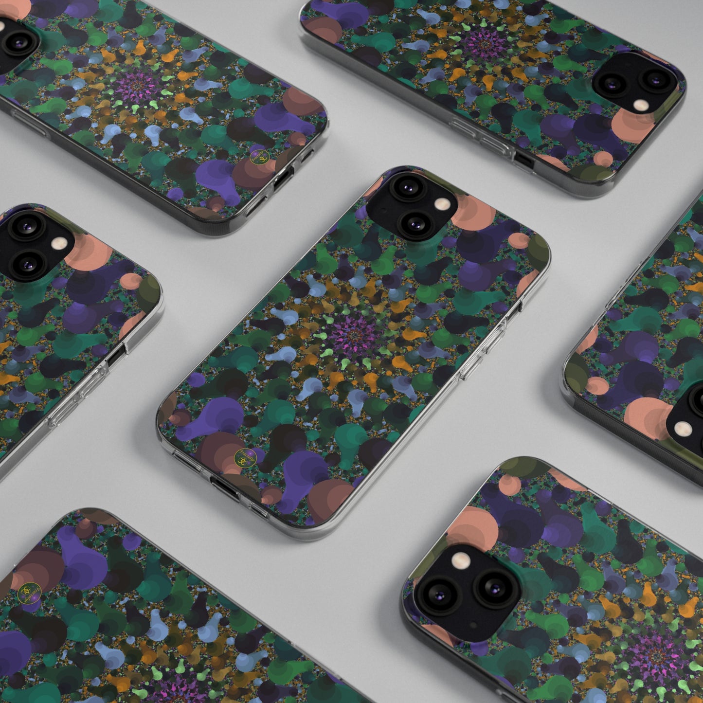 Kaleidoscope Spiral Abstract Soft Phone Case Trendy Artistic Cover for iPhone and Samsung