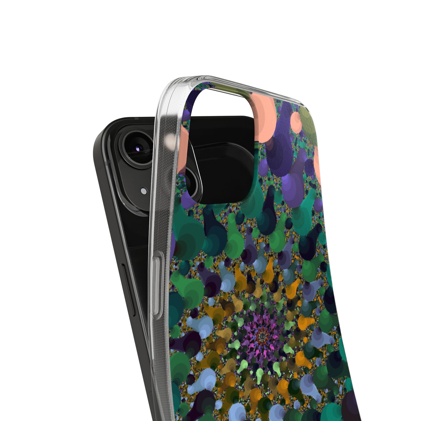 Kaleidoscope Spiral Abstract Soft Phone Case Trendy Artistic Cover for iPhone and Samsung