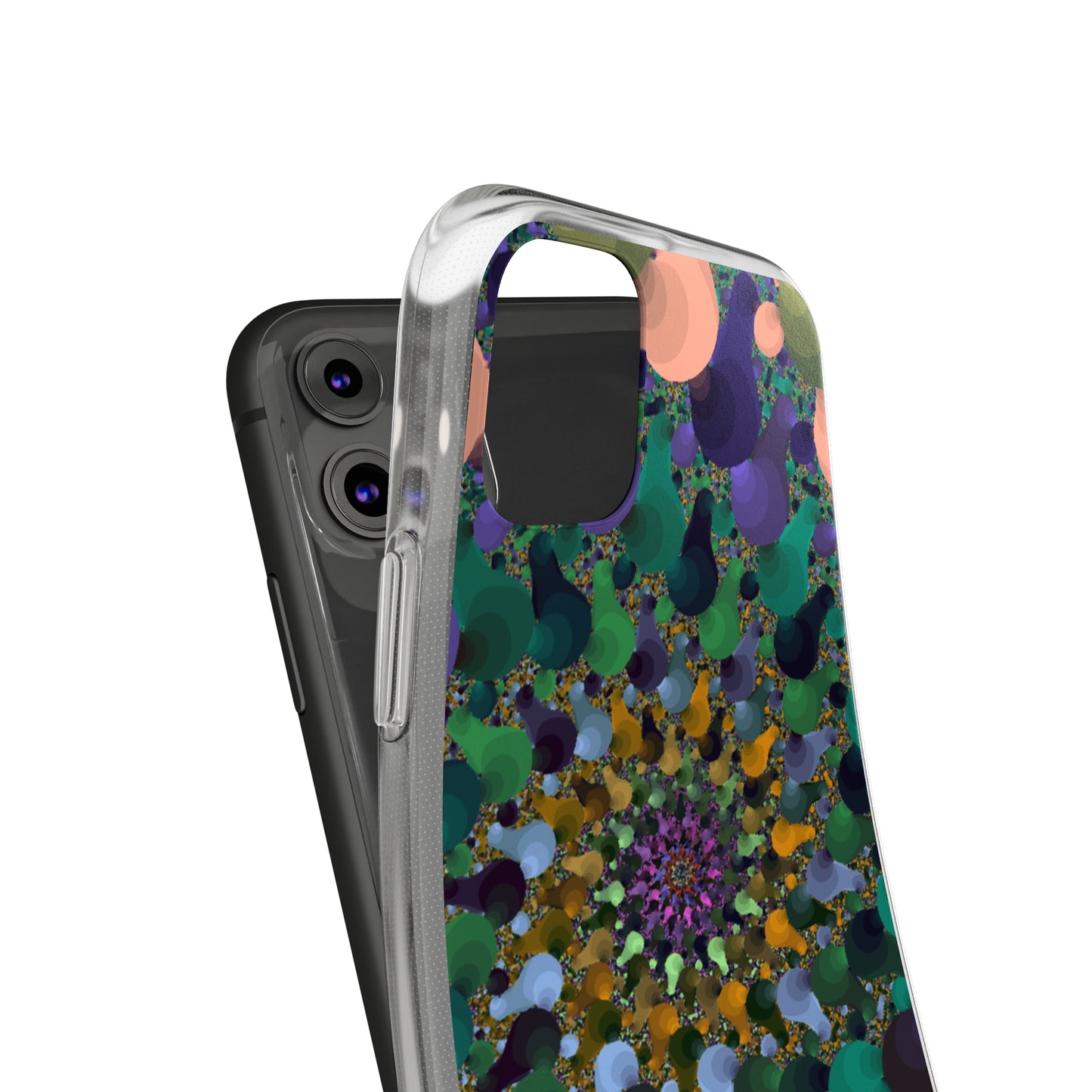 Kaleidoscope Spiral Abstract Soft Phone Case Trendy Artistic Cover for iPhone and Samsung