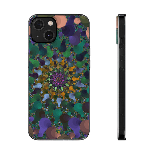 Kaleidoscope Spiral Abstract Soft Phone Case Trendy Artistic Cover for iPhone and Samsung