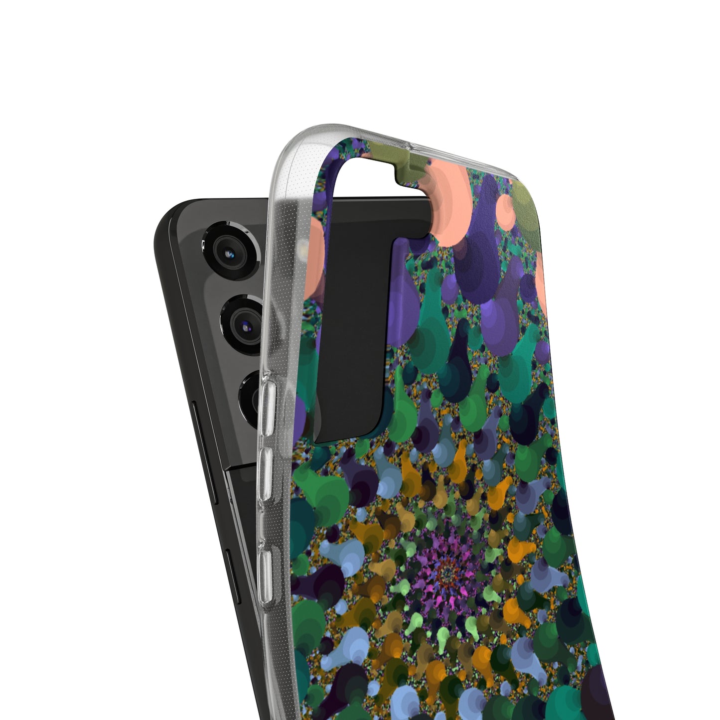 Kaleidoscope Spiral Abstract Soft Phone Case Trendy Artistic Cover for iPhone and Samsung