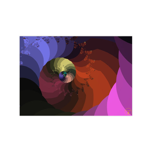 Psychedelic Abstract Wall Art | Trippy Spiral Print | Colorful Fractal Poster | Modern Aesthetic Home Decor
