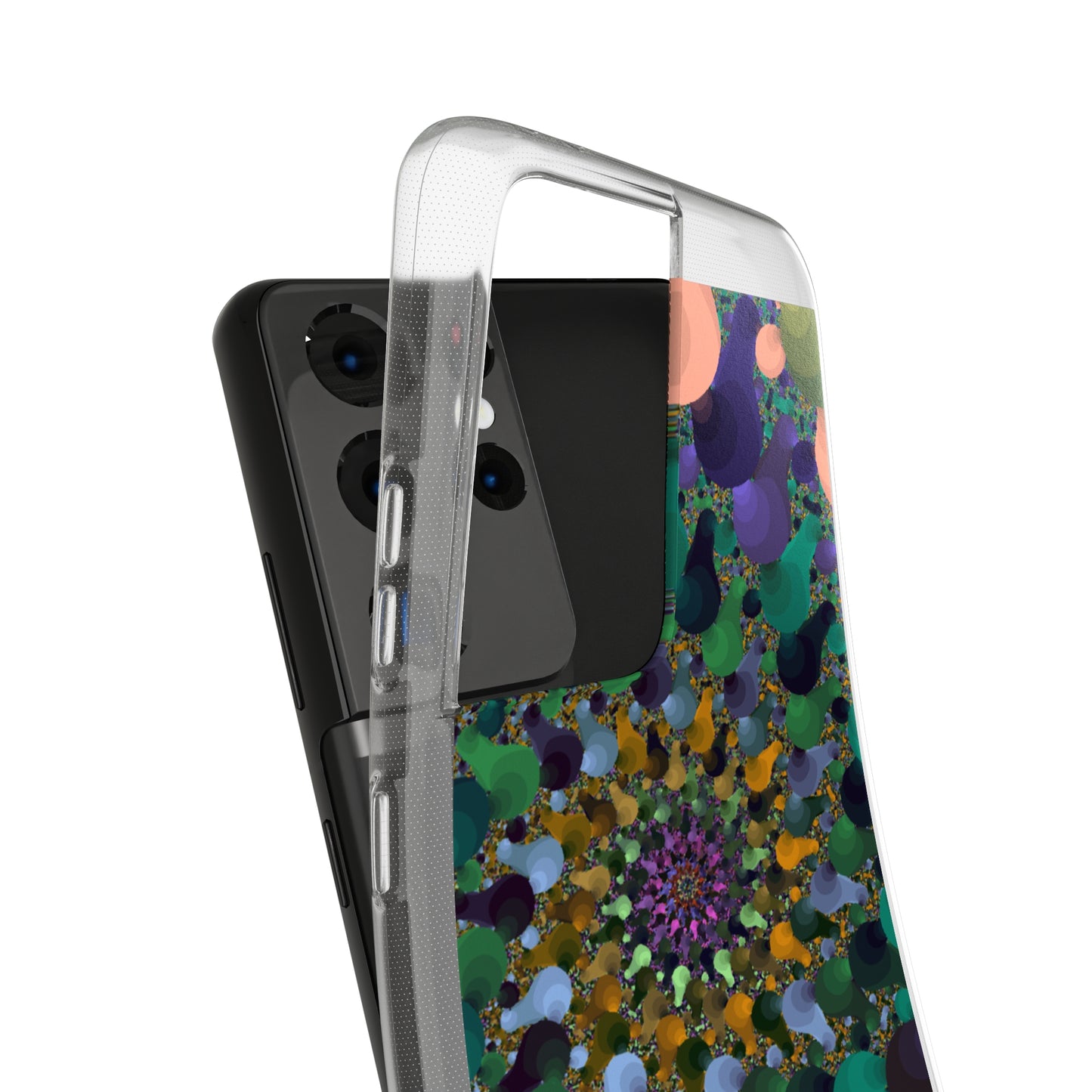 Kaleidoscope Spiral Abstract Soft Phone Case Trendy Artistic Cover for iPhone and Samsung